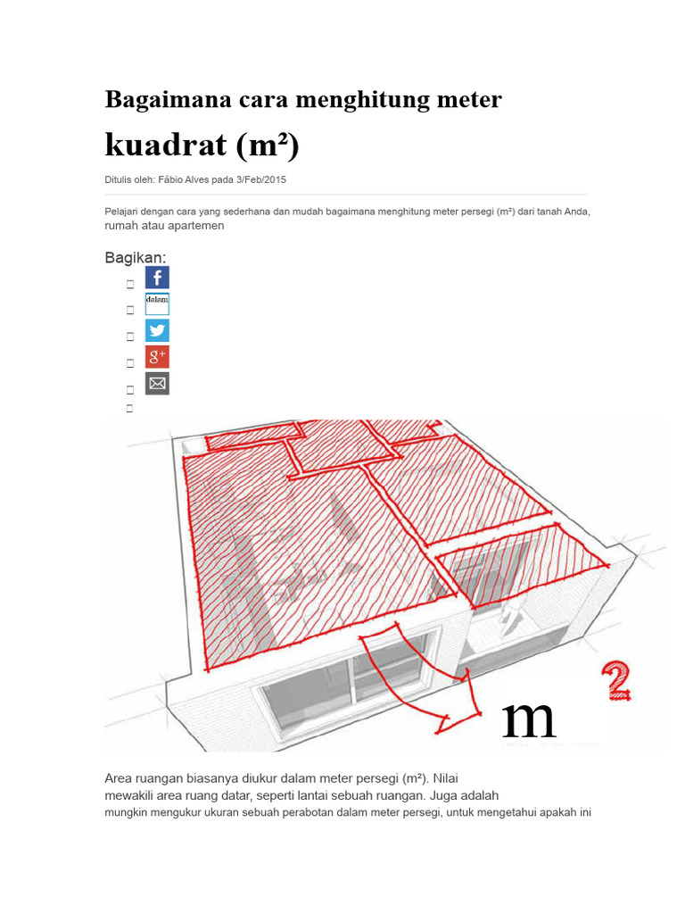 Cara Menghitung Meter Persegi m² PDF Cara Menghitung Meter Persegi m² PDF