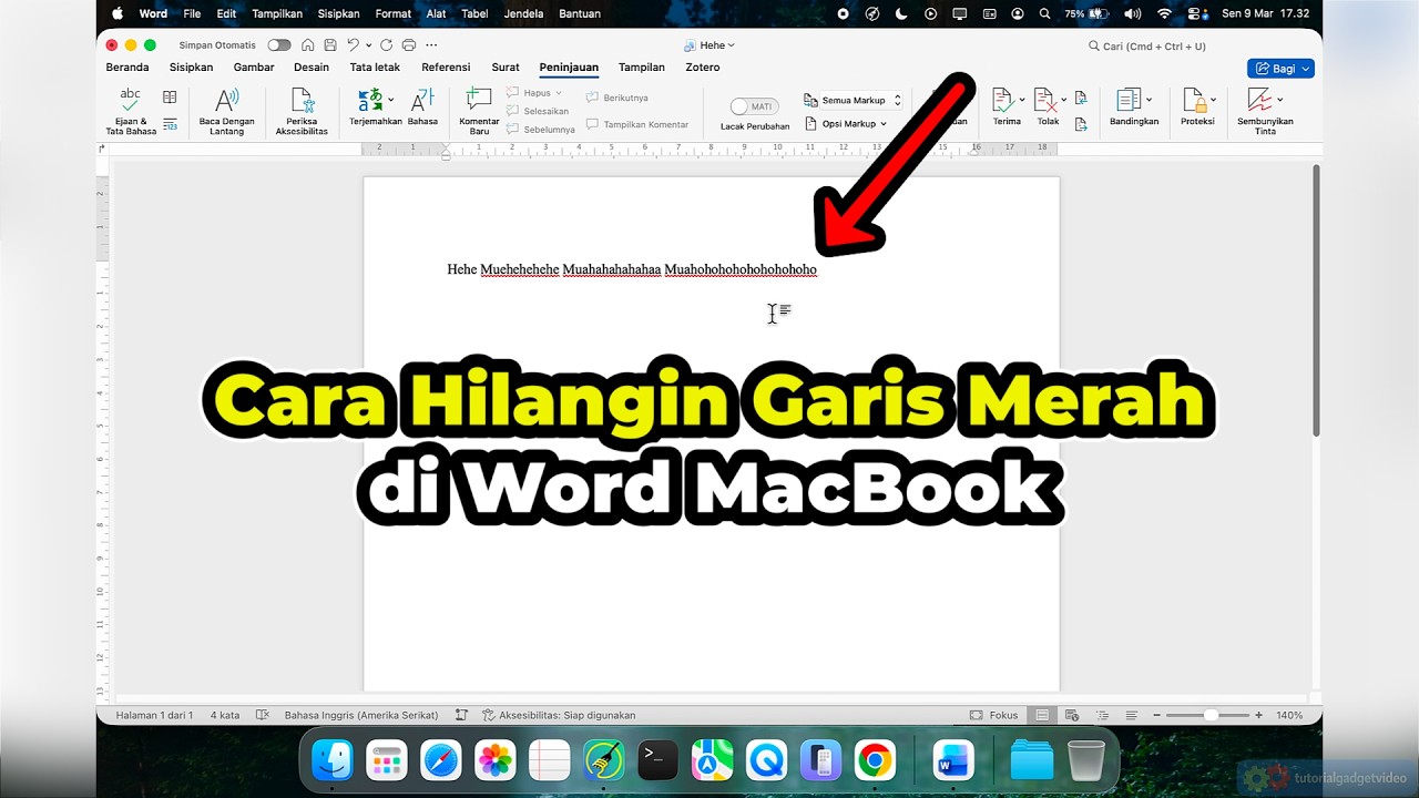 Cara Menghilangkan Garis Merah di Word MacBook macOS - Bawah Tulisan Cara Menghilangkan Garis Merah di Word MacBook macOS - Bawah Tulisan