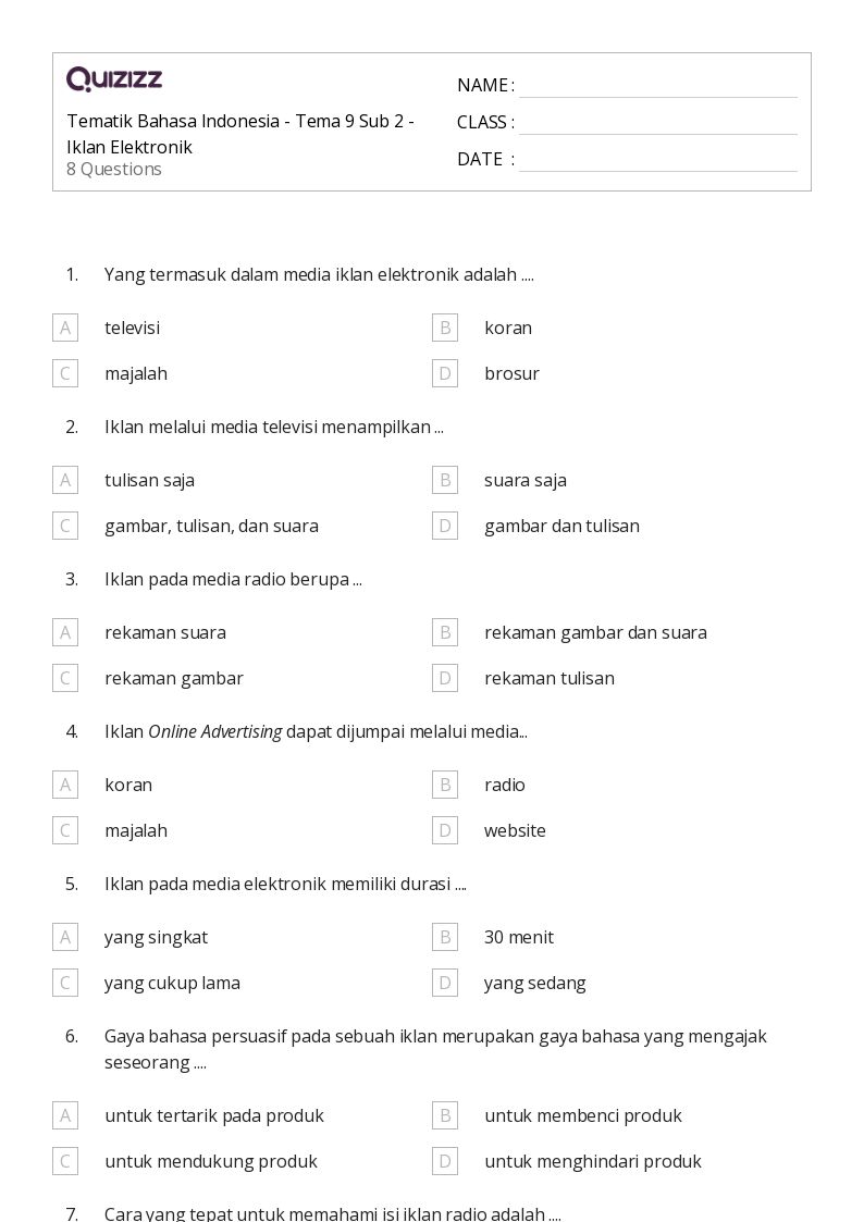 Ternyata Ini Contoh Soal Tema 9 Subtema 2 Kelas 4 Semester 2 Paling Sering Keluar di 2026