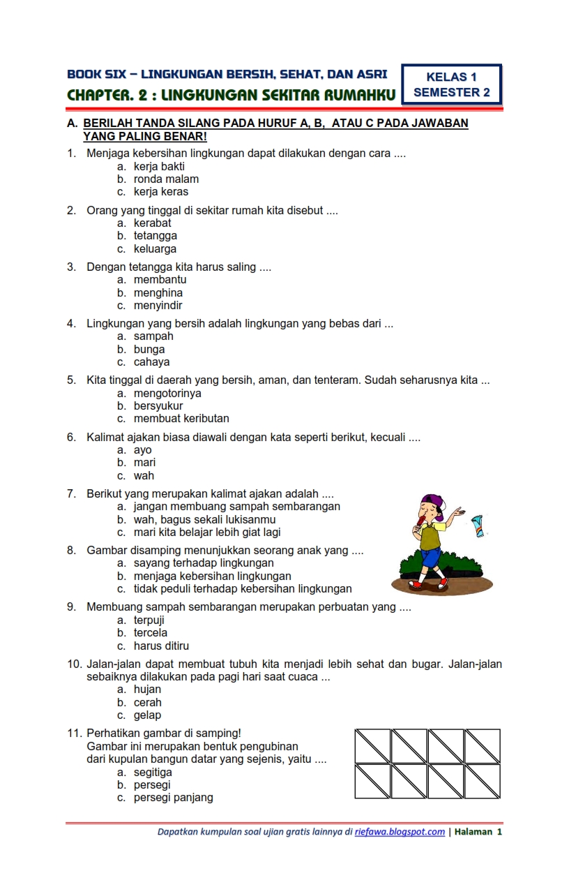 Soal Tematik Kelas 1 Sd - Piffle me Soal Tematik Kelas 1 Sd - Piffle me