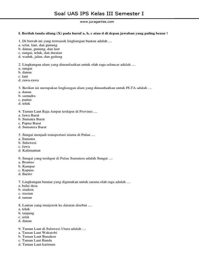 5 Soal IPS Kelas 3 Semester 1 Ini Sering Muncul, Wajib Tahu Sebelum Ulangan!