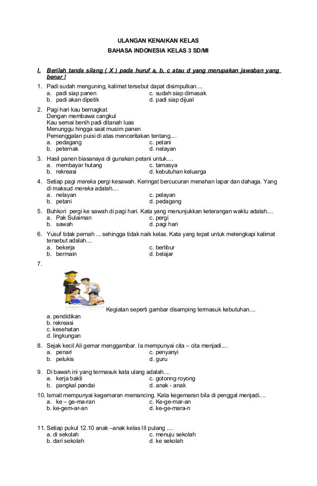 7 Contoh Soal UTS Kelas 3 Tema 2 yang Wajib Dikuasai Sebelum Ujian 2026