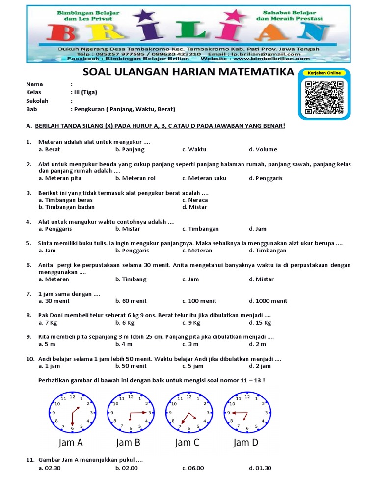Ayo Jago Mengukur Waktu Latihan Soal Seru untuk Kelas 3 SD Ayo Jago Mengukur Waktu Latihan Soal Seru untuk Kelas 3 SD