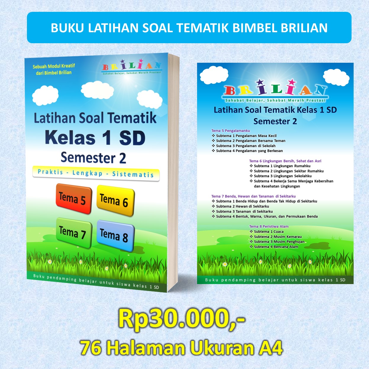 Daftar Bank Soal Worksheet Kelas 1 SD - Bimbel Brilian Daftar Bank Soal Worksheet Kelas 1 SD - Bimbel Brilian