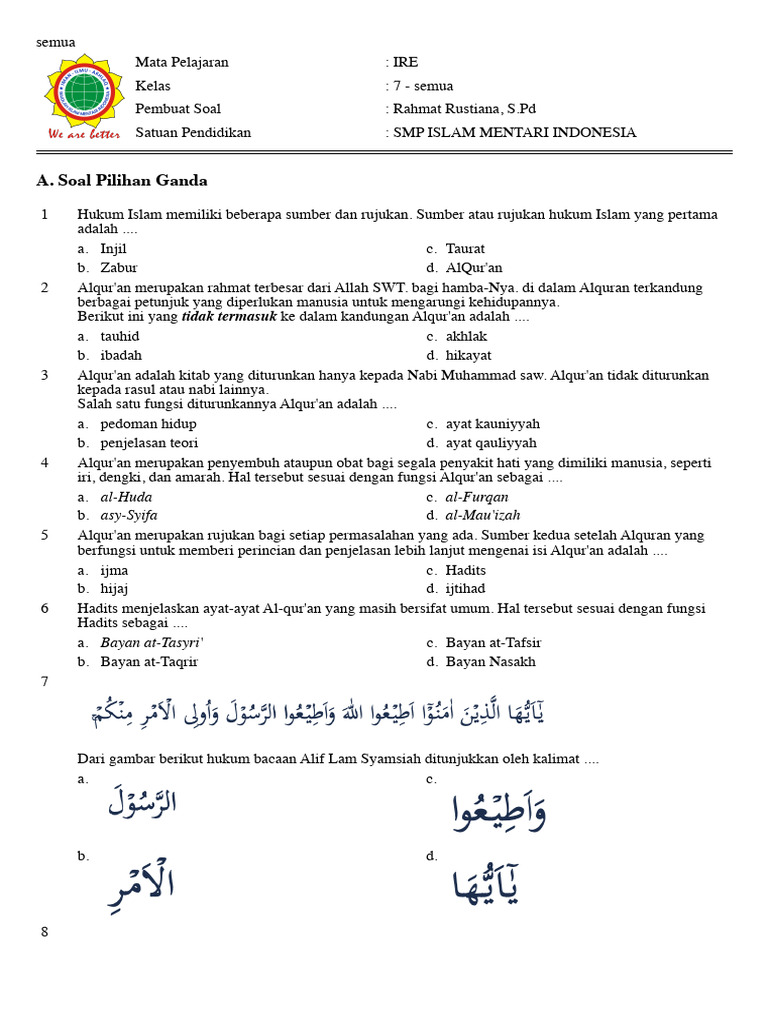 Terbukti! 7 Cara Cepat Kuasai Soal Agama Kelas 7 Semester 1 Sebelum Ujian Dimulai