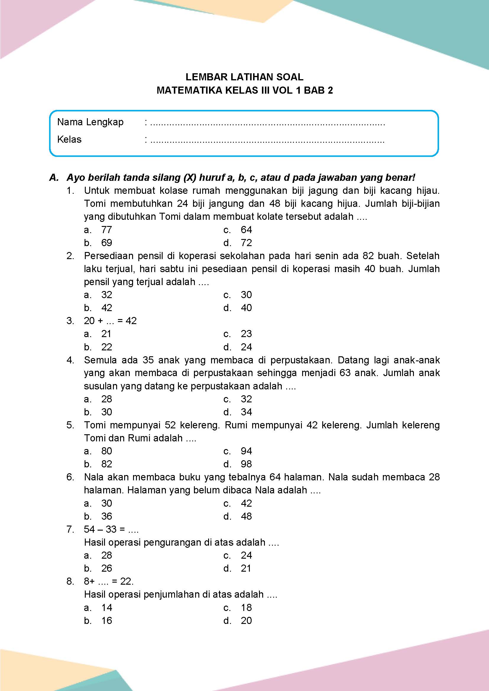 Terbukti! 7 Contoh Soal Soal Ujian Matematika Kelas 3 SD Semester Genap Bikin Anak Paham