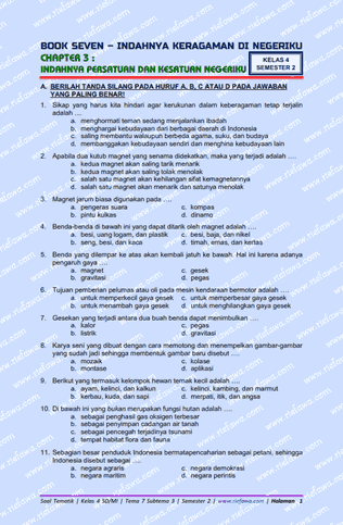 Terbukti Rahasia Soal Kelas 4 Tema 7 Subtema 3 yang Membuat Anak Sukses di Ujian