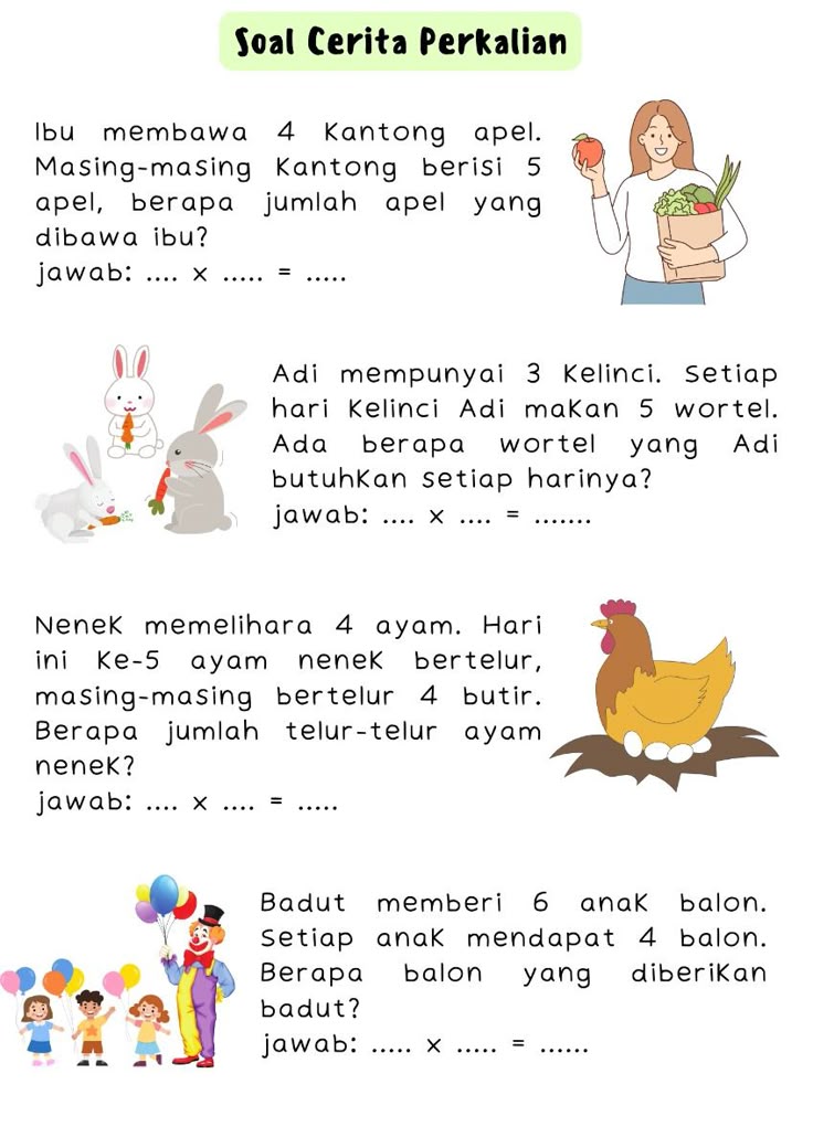 Soal cerita matematika kelas 3 Pelajaran matematika sd kelas 1 Soal Soal cerita matematika kelas 3 Pelajaran matematika sd kelas 1 Soal