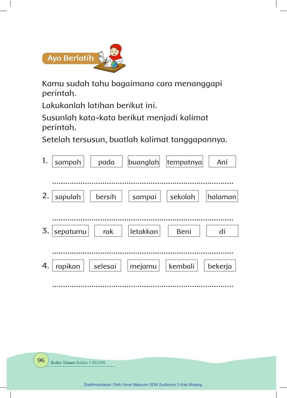 Contoh Soal Bahasa Indonesia Kelas 3 SD Bab 1 Keluarga