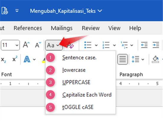 Rahasia 3 Langkah Cepat cara mengubah hurup besar menjadi huruf kecil di word otomatis
