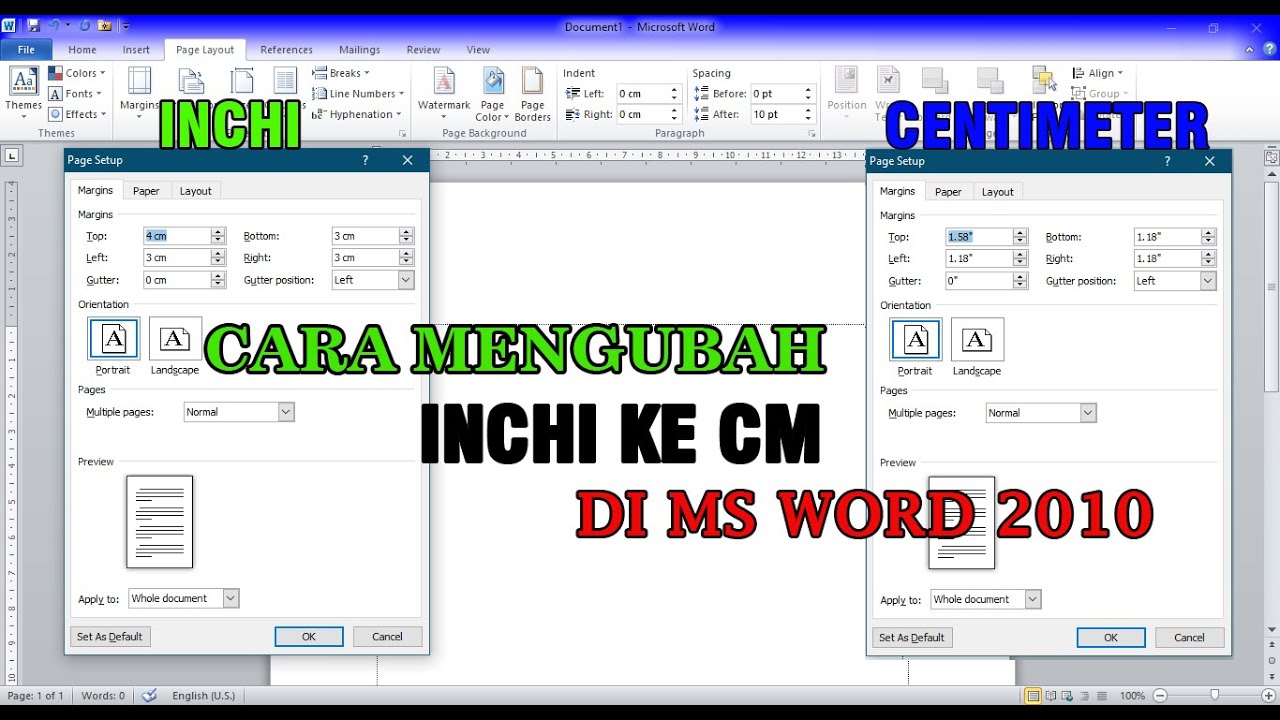 Terbukti cara mengubah inch ke cm di word 2010 Secara Instan Tanpa Rumus yang Salah