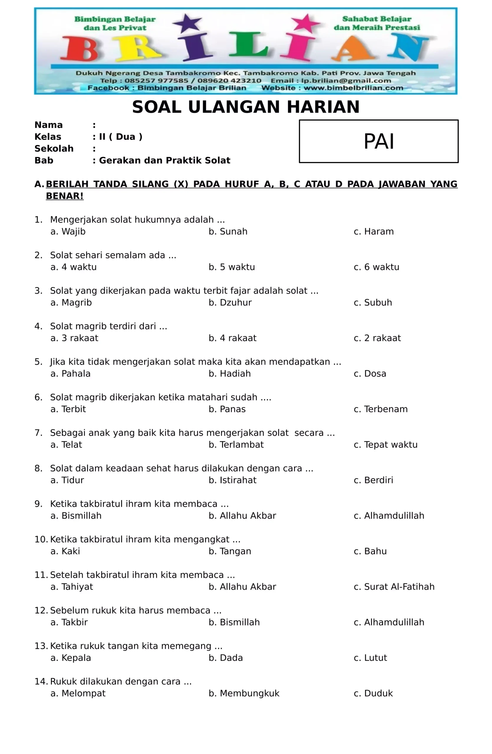 10 Latihan Soal Kejujuran Kelas 2 SD Paling Ampuh untuk Membentuk Karakter Anak 10 Latihan Soal Kejujuran Kelas 2 SD Paling Ampuh untuk Membentuk Karakter Anak
