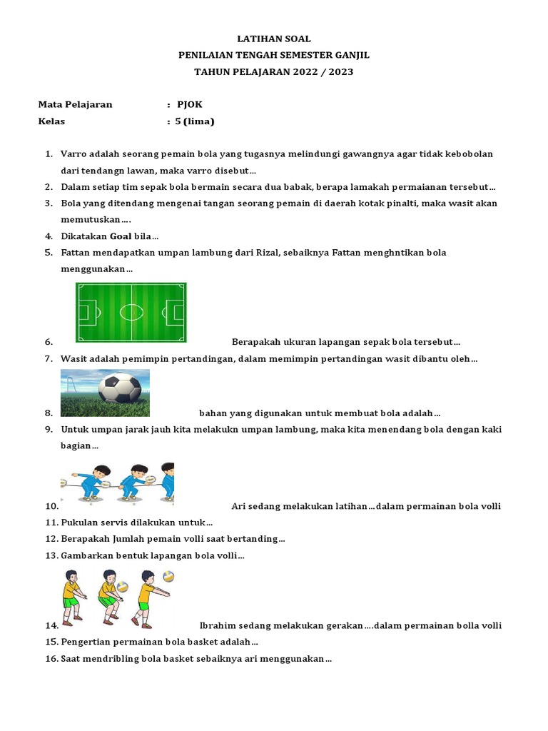 Latihan Soal Olahraga Kelas 5 Semester 1 Kurikulum 2013 Terbukti Bikin Nilai Auto A Latihan Soal Olahraga Kelas 5 Semester 1 Kurikulum 2013 Terbukti Bikin Nilai Auto A