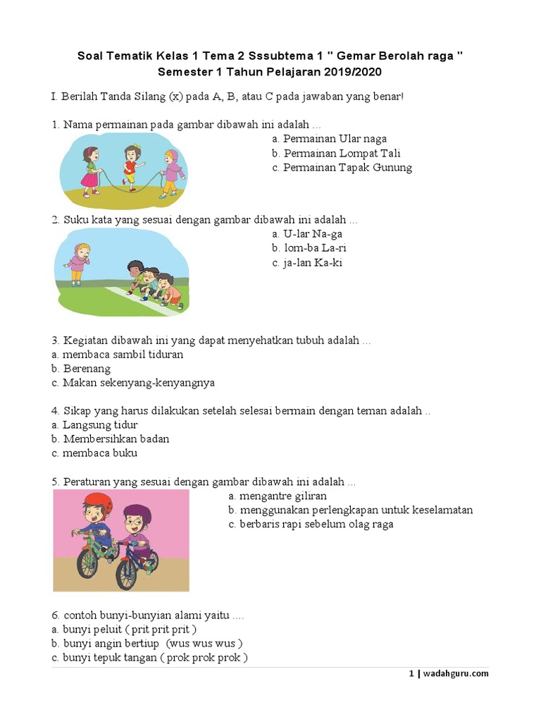 Rahasia Cepat Pintar dengan Latihan Soal Kelas 1 Tema 2 Subtema 1 Terbaru 2026 Rahasia Cepat Pintar dengan Latihan Soal Kelas 1 Tema 2 Subtema 1 Terbaru 2026