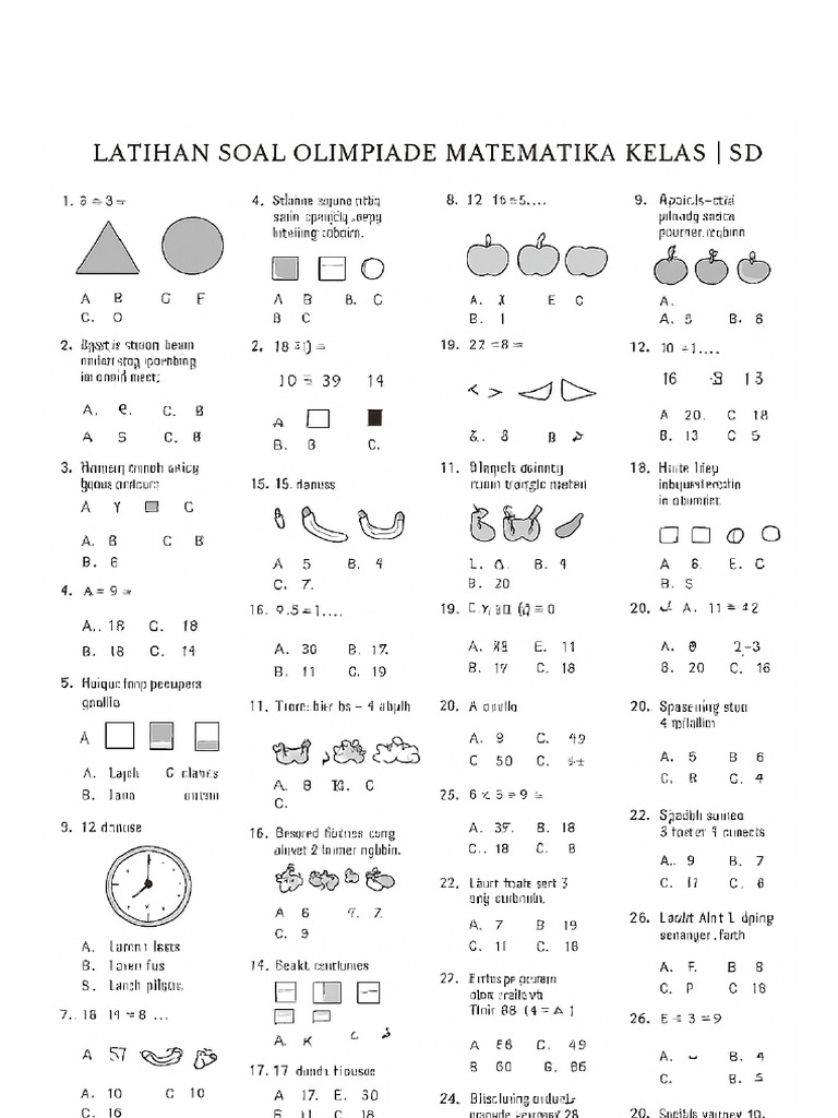 Rahasia Juara: Kumpulan Latihan Soal Olimpiade Matematika SD Kelas 1-2 Paling Akurat