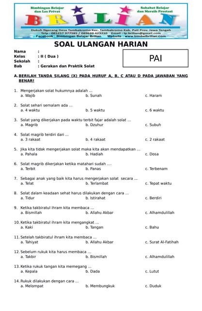 Rahasia Nilai Sempurna dengan Latihan Soal PAI Kelas 1 SD Semester 1 Terbaru 2026 Rahasia Nilai Sempurna dengan Latihan Soal PAI Kelas 1 SD Semester 1 Terbaru 2026