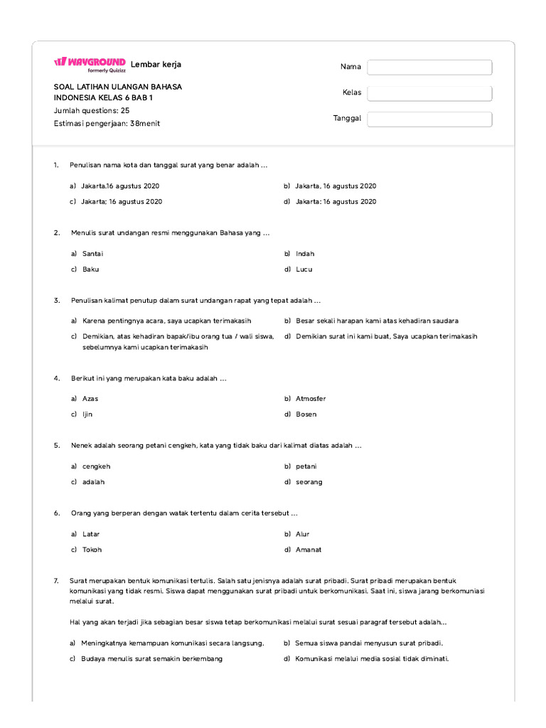 Rahasia Skor Sempurna dengan Latihan Soal Online Bahasa Indonesia Kelas 6 Semester 1