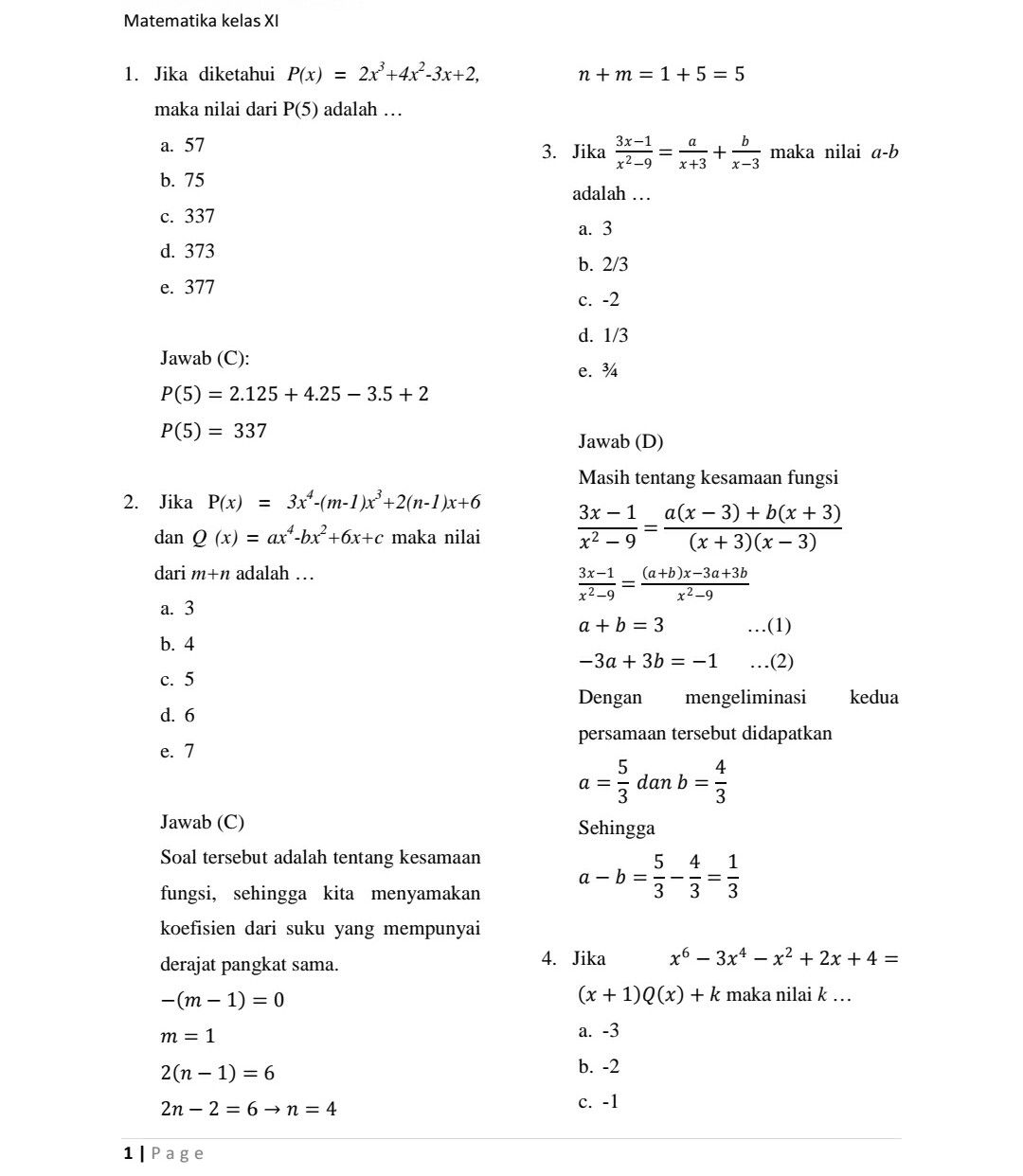 Rahasia Skor Sempurna dengan Latihan Soal Online Matematika Minat Kelas 11 Semester 1 Rahasia Skor Sempurna dengan Latihan Soal Online Matematika Minat Kelas 11 Semester 1